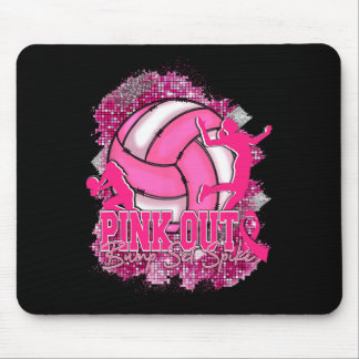 Pink Out Volleybyll rosa Ribbon Brustkrebs Krieg Mousepad
