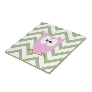 Pink Owl Baby Girl Fliese