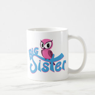 Pink Owl Big Sister Tasse
