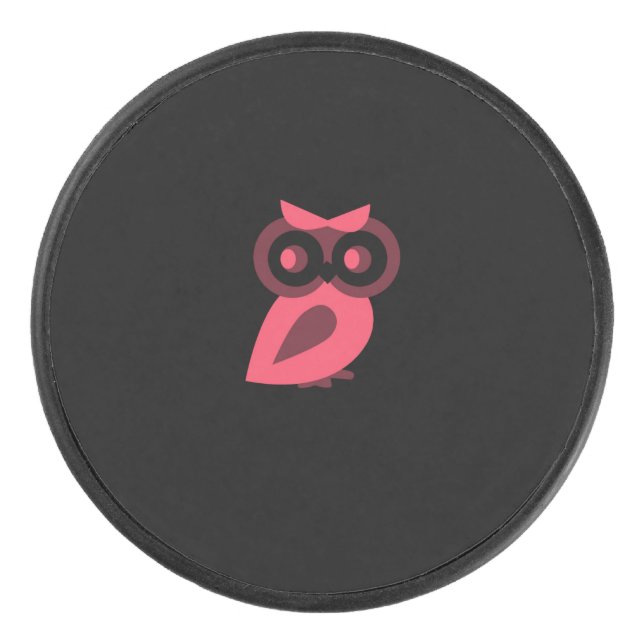 Pink Owl Hockey Puck (Vorderseite)