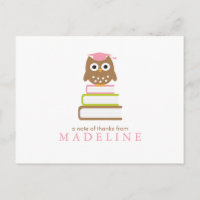 Pink Owl Kindergarten Abschluss Vielen Dank