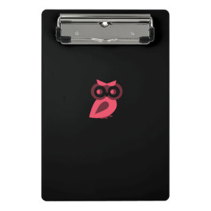 Pink Owl Mini Zwischenablage Klemmbrett
