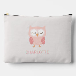 "Pink Owl", niedliche und skurrile Mädchen Zubehörtasche