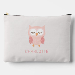 "Pink Owl", niedliche und skurrile Mädchen Zubehörtasche