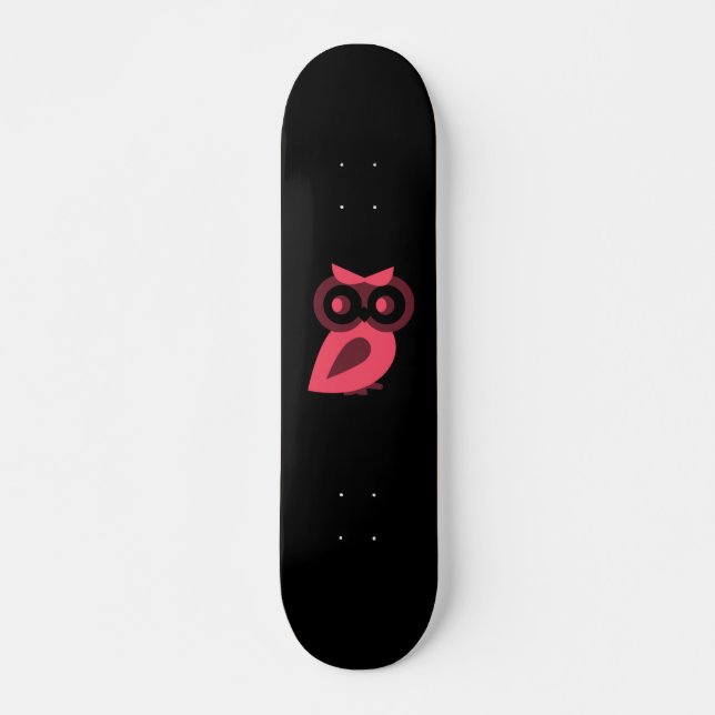 Pink Owl Skateboard (Vorne)