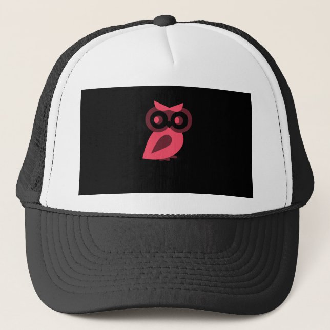 Pink Owl Trucker Hat Truckerkappe (Vorderseite)