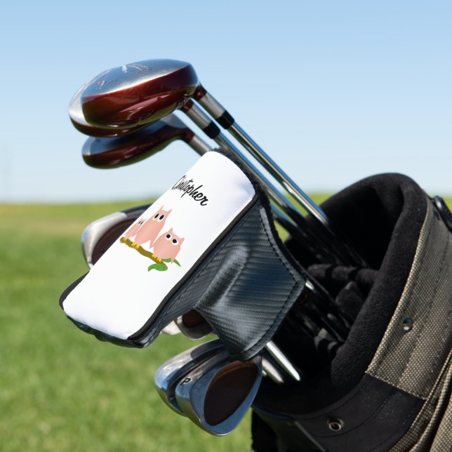 Pink Owls Design Personalisiert Golf Headcover (In Situ)