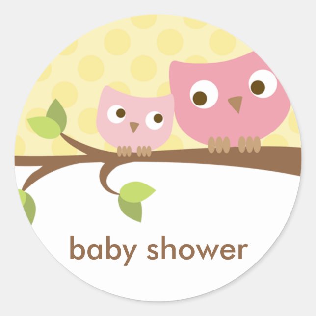 Pink Owls Stickers (Vorderseite)