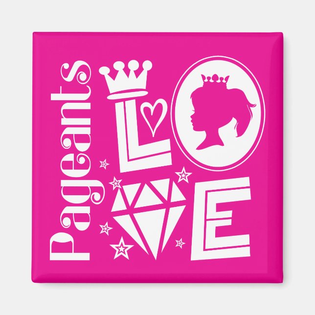 Pink Pageant Princess Liebe - Schönheitspflege Magnet (Vorne)