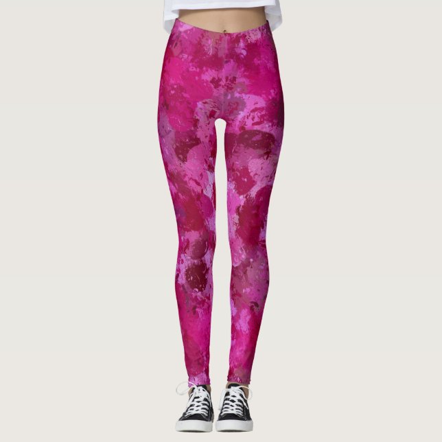 Pink Paint Balls Leggings (Vorderseite)