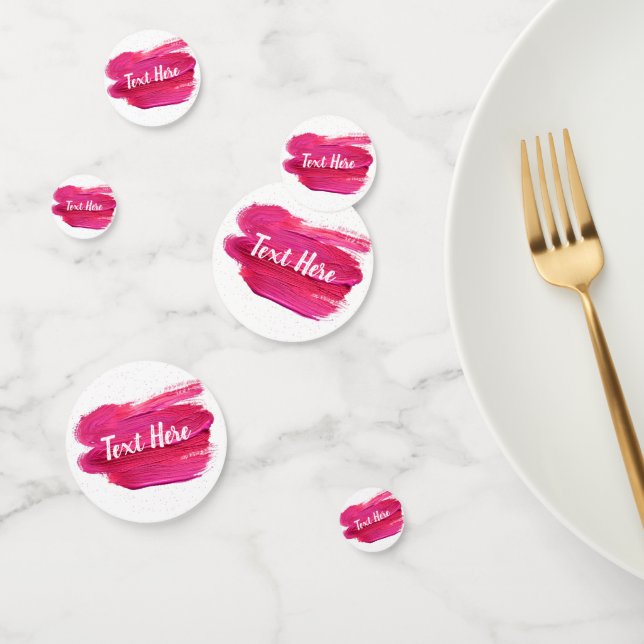 Pink Paint Text Hier abstrakt modern Konfetti (Gruppe)