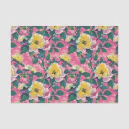 Pink Painted Chinoiserie Floral Seidenpapier