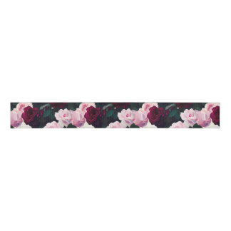Pink Painted Roses Ripsband