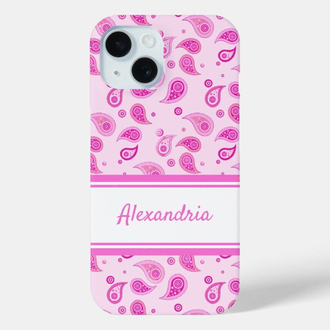 Pink Paisley Case-Mate iPhone Hülle (Rückseite)