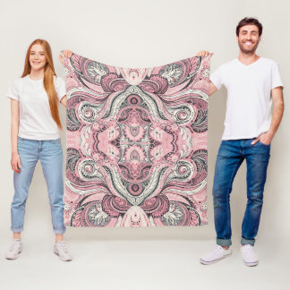 Pink Paisley Das Zuhause-Studio Fleecedecke
