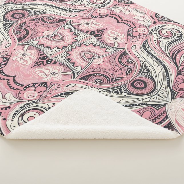 Pink Paisley Das Zuhause-Studio Sherpadecke (3/4)