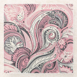 Pink Paisley Der Zuhause Studio Untersetzer