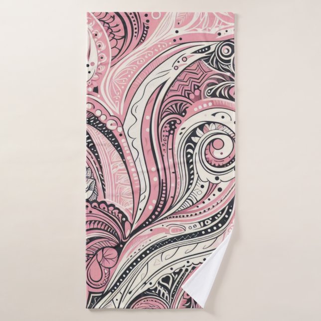 Pink Paisley Die Zuhause Studio Badehandtuch (Badehandtuch)