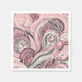 Pink Paisley Die Zuhause Studio Serviette