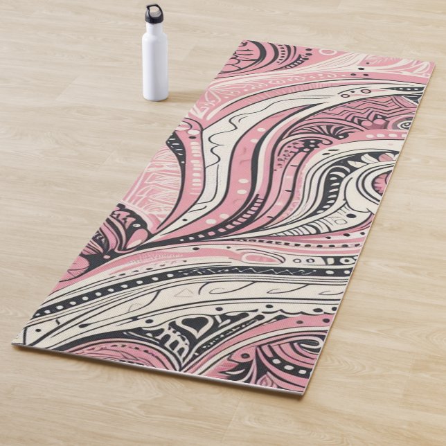 Pink Paisley Die Zuhause Studio Yogamatte (Beispiel)