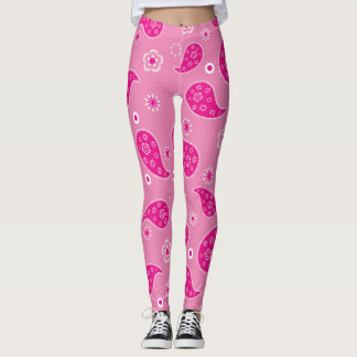 Pink Paisley Leggings