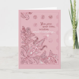 Pink Paisley Mother Day Karte