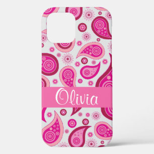 Pink Paisley Name Girly Case-Mate iPhone Hülle