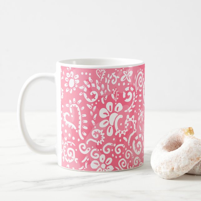 Pink Paisley Tasse (Mit Donut)