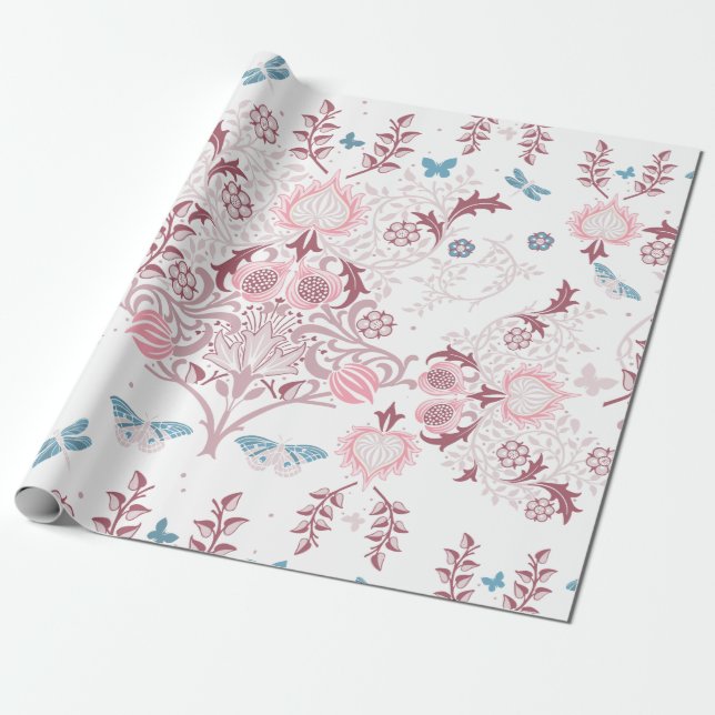 Pink Palette William Morris Design Geschenkpapier (Ungerollt)