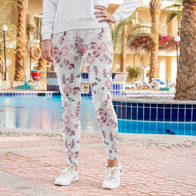 Pink Palette William Morris Design Leggings (Von Creator hochgeladen)