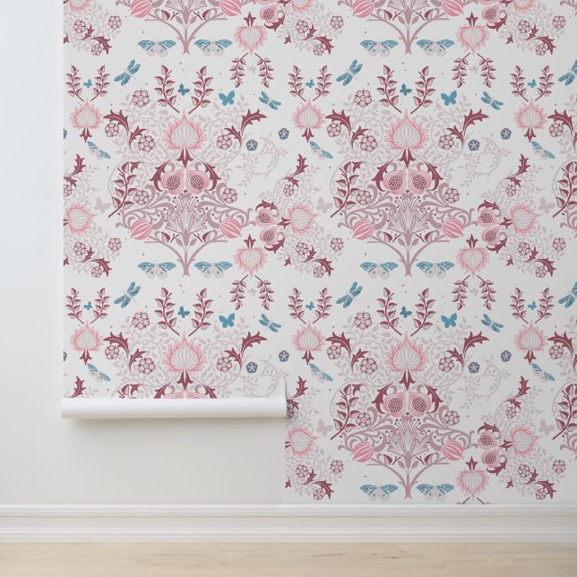 Pink Palette William Morris Design Tapete (Anwendung)