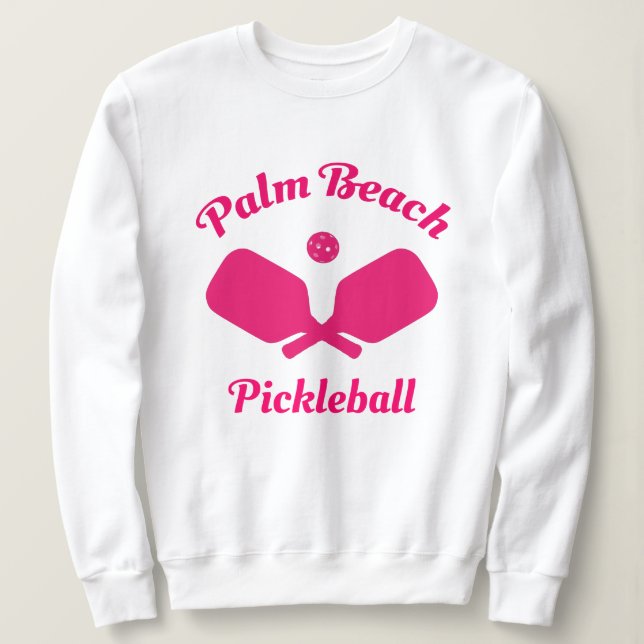 Pink Palm Beach Pickleball Sweatshirt (Design vorne)