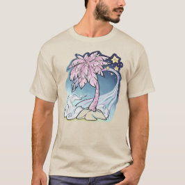 Pink Palm & Blue Bird Men's T - Shirt