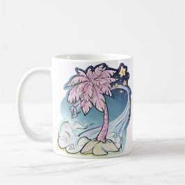 Pink Palm & Blue Bird Tasse
