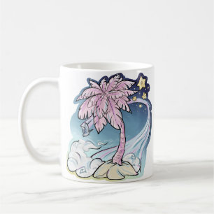 Pink Palm & Blue Bird Tasse