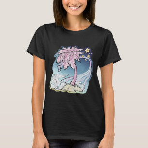 Pink Palm & Blue Bird Women's T - Shirt