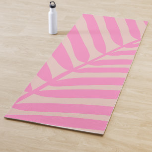Pink Palm Leaf Yogamatte