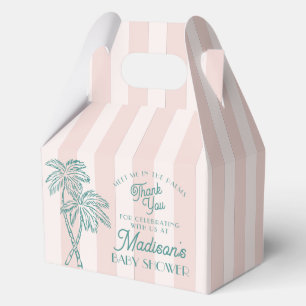 Pink Palm Spring Pastel Beach Baby Dusche Geschenkschachtel