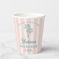 Pink Palm Spring Pastell Beach Junggeselinnen-Absc