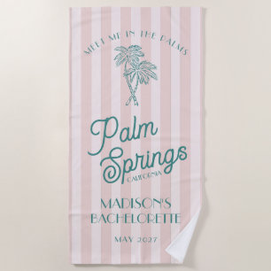 Pink Palm Spring Pastell Beach Junggeselinnen-Absc Strandtuch