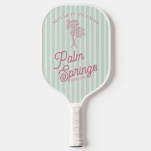 Pink Palm Spring Pastell Beach Party Pickleball Schläger