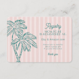 Pink Palm Springs Pastell Beach Registry Beilage Begleitkarte