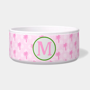 Pink Palm Tree Keramik Pet Bowl anpassen Napf