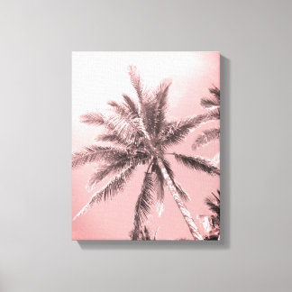 Pink Palm Trees Canvas Print Leinwanddruck