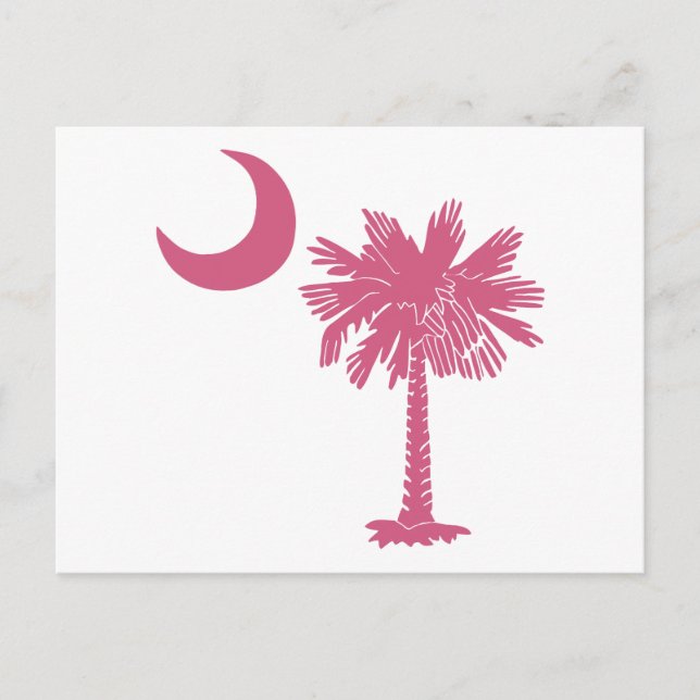 Pink Palmetto Moon Postkarte (Vorderseite)