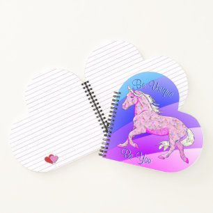 Pink Palomino Horse (pastellfarbener Regenbogen) Notizbuch