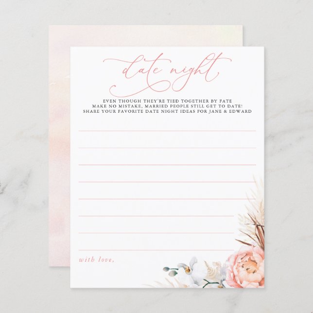 Pink Pampas Gras Blumenbeere Nachttischlampen (Vorne/Hinten)