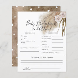 Pink Pampas Grass Baby Vorhersagen & Advice Card