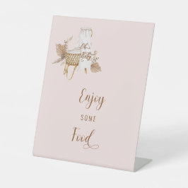 Pink Pampas Grass Oh Baby Food Sockelschild