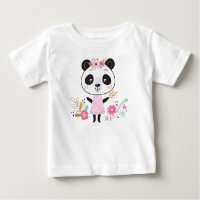 Pink Panda Adorable Girl T - Shirt